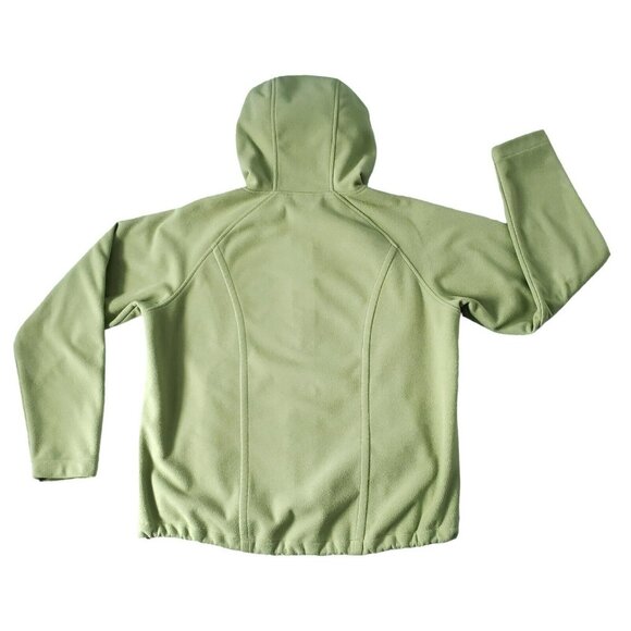 Cabela's Thick Lined Fleece Hooded Jacket Heavyweight Green Full Zip Women's L - Picture 3 of 8